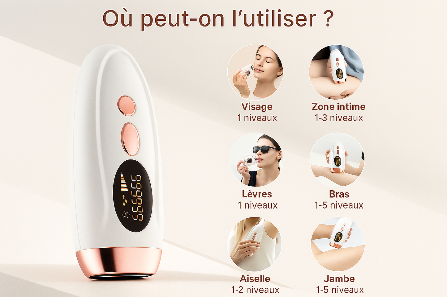 Velixa GlowPulse 999K – Épilateur Laser Premium | Épilation Définitive Sans Douleur Visage & Corps